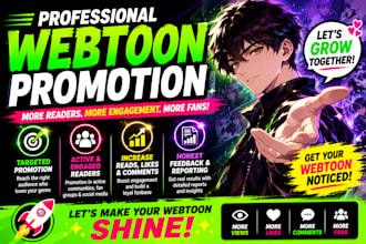 promote your webtoon, webcomic or manga on tapas, voyceme