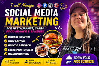 manage social media marketing for restaurants cafes food brands and bakeries