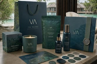 design luxury skincare, cosmetics gift box, food, pet food branding and mockup