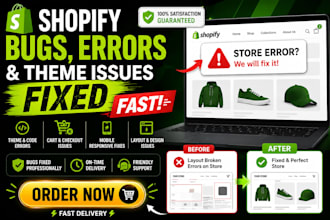 fix shopify bugs, errors and theme issues fast