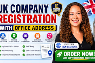 do UK company registration with office address for non residents