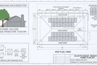 design rooftop solar layout and residential solar permit plans