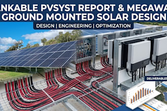 provide bankable pvsyst report and megawatt ground mounted solar design