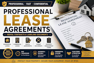 draft professional rental lease agreements and landlord documents
