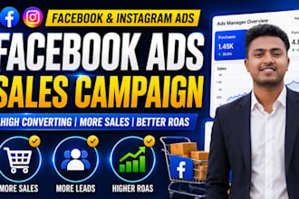 run facebook ads sales campaign for an ecommerce business to increase sales