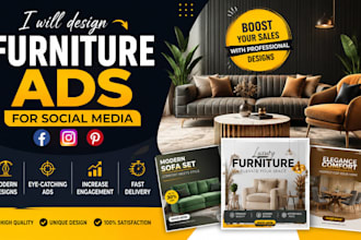 design modern furniture social media ads