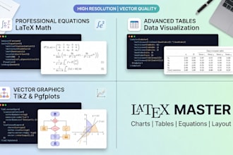 create latex charts, tables, and equations
