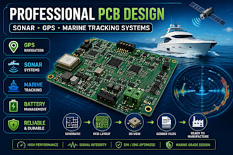design professional pcb for sonar, gps and marine tracking systems