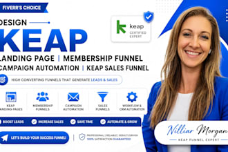 design keap landing page membership funnel campaign automation keap sales funnel