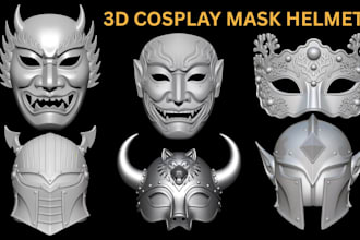 model wearable 3d mask cosplay helmet prop armor anime mask stl for 3d printing