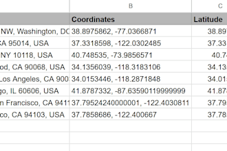 find gps coordinates for 200 addresses