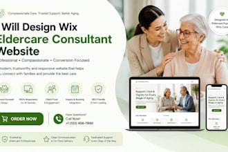 design wix elderly care consultant website aging senior care website