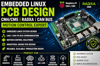 embedded linux, raspberry pi cm4 cm5 radxa can bus motion controller pcb design