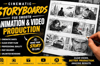 draw cinematic storyboards for smooth animation and video production