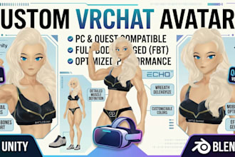 create custom vrchat avatar quest compatible vrc avatar rigging furry nsfw vrc