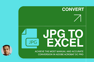 convert jpg image to excel, scanned PDF to excel accurately editable