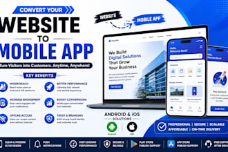 convert website to app for andriod and ios mobile app