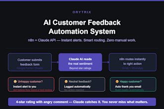 build an ai customer feedback automation system using n8n and claude