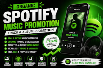 do organic spotify music promotion, spotify track and album promotion
