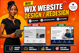 design wix website or redesign wix site, redesign business wix website