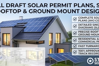 draft solar permit plans, slds, rooftop and ground mount designs