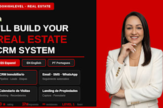 build a gohighlevel CRM and funnel system for real estate in spanish