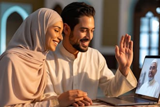 perform online nikah as imam, provide witnesses, wali, and marriage certificate