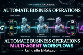 build custom n8n or make com workflows with claude ai agents