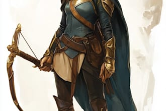 fantasy dnd character illustration