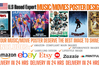 design or redesign cinematic music poster, movie poster album or concert flyer