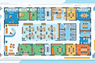 design business map, office map, mall map, store location and directory map