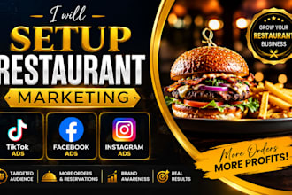 setup restaurant marketing tiktok facebook instagram ads