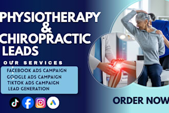 physiotherapy clinic leads, chiropractic leads, video  ads, facebook, google ads