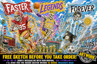 draw tshirt design with warren lotas style