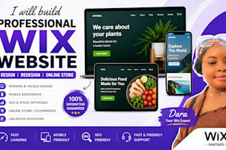 create a modern wix website and wix online store