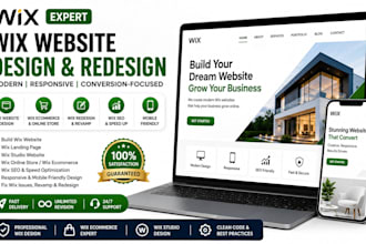 build modern wix website design, redesign wix website or wix ecommerce store