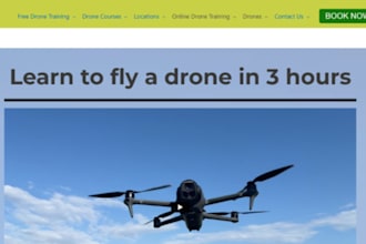 design wix drone training school website drone survey drone mapping website