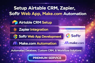 setup airtable database, airtable automation, airtable crm, zapier expert