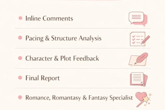 professionally beta read romance, fantasy and romantasy