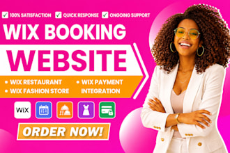 wix booking website, wix restaurant, wix fashion store, wix payment integration