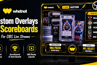design whatnot overlays and scoreboard for obs live streams
