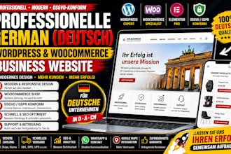 build professional german deutsch wordpress woocommerce business website