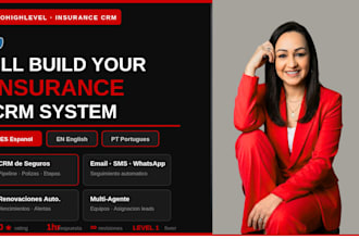 set up gohighlevel CRM and automation for insurance agents in spanish