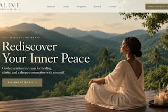 design squarespace yoga studio website spiritual coaching retreat center website