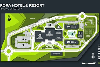 design  resort and hotel site maps for clear guest wayfinding