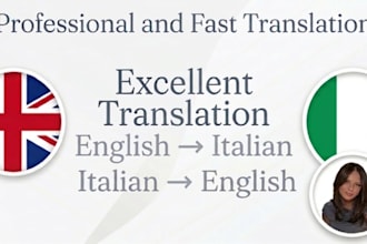 translate english to italian and italian to english