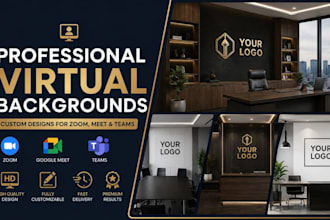design custom google meet and zoom virtual background