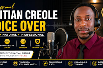 record haitian creole voiceover and audio recording