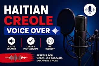 record haitian creole voiceover and audio recording
