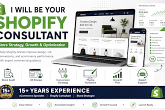 be your shopify consultant, strategy, growth, and optimization